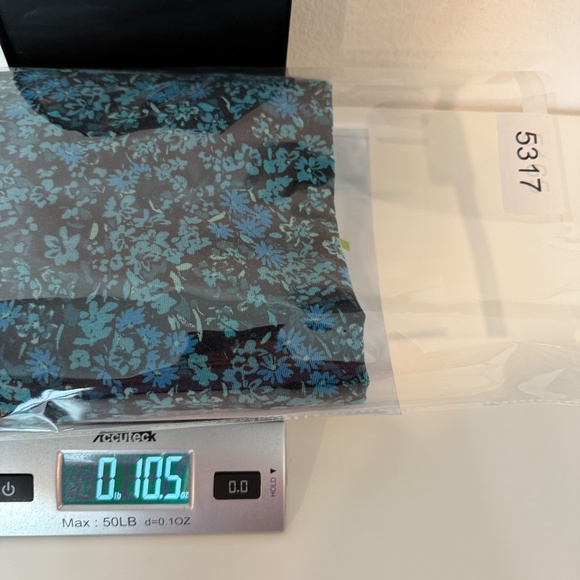 Terra Sky Dress Women 0X Blue Floral Short Sleeve T Shirt V Neck Comfy Pockets - Picture 11 of 11